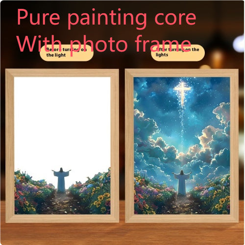 Ferron Glory Glow Art — LED Jesus Light Painting Wall Decor