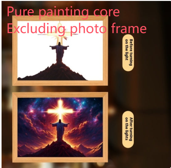 Ferron Glory Glow Art — LED Jesus Light Painting Wall Decor