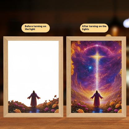 Ferron Glory Glow Art — LED Jesus Light Painting Wall Decor