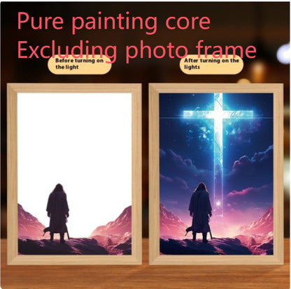 Ferron Glory Glow Art — LED Jesus Light Painting Wall Decor