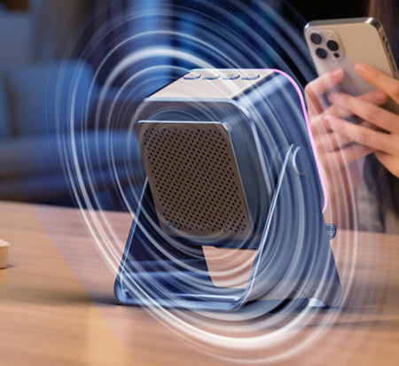 Ferron Induction Speaker — 5-in-1 Wireless Speaker, Phone Stand & RGB Mood Light