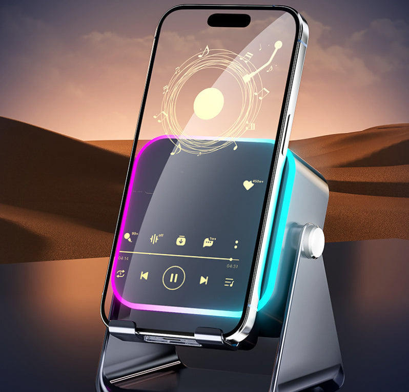 Ferron Induction Speaker — 5-in-1 Wireless Speaker, Phone Stand & RGB Mood Light