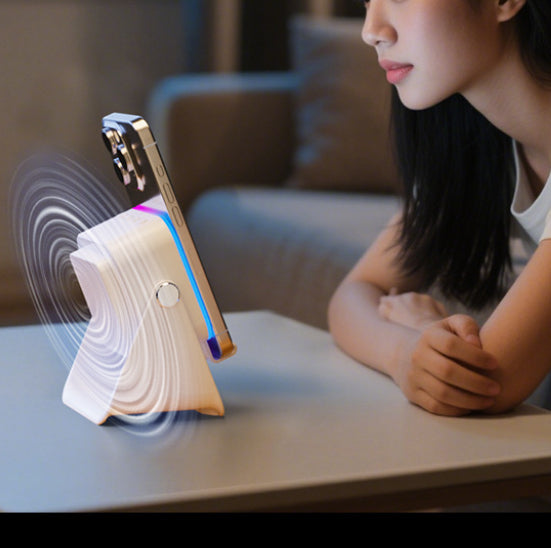 Ferron Induction Speaker — 5-in-1 Wireless Speaker, Phone Stand & RGB Mood Light