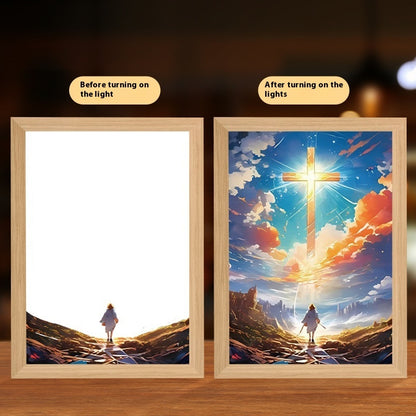 Ferron Glory Glow Art — LED Jesus Light Painting Wall Decor