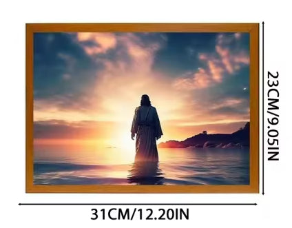 Ferron Glory Glow Art — LED Jesus Light Painting Wall Decor