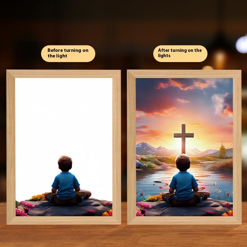 Ferron Glory Glow Art — LED Jesus Light Painting Wall Decor