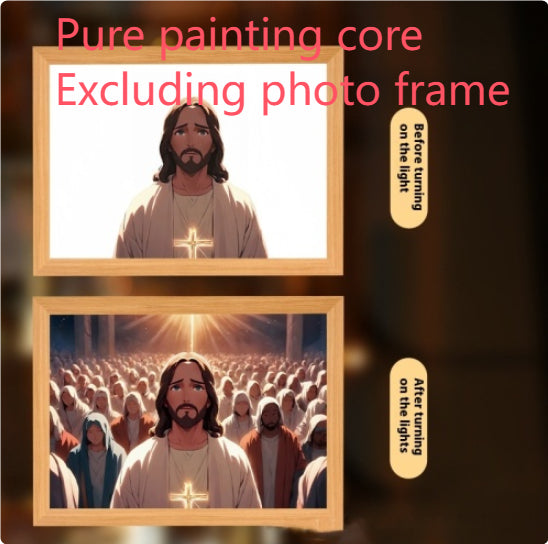 Ferron Glory Glow Art — LED Jesus Light Painting Wall Decor