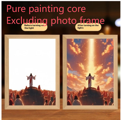 Ferron Glory Glow Art — LED Jesus Light Painting Wall Decor