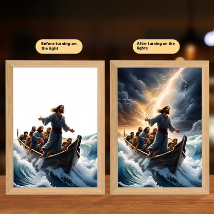 Ferron Glory Glow Art — LED Jesus Light Painting Wall Decor
